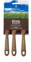PAINT BRUSHES DOWN TO EARTH Heads are made from 30% biodegradable natural bristle. Handles are made from 65% cornstarch.