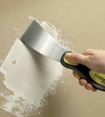 DECORATING TOOLS ID GEL The stripping knives have sharp edges for easy wallpaper removal. Flexible blade on filling knives for smooth filling of holes and cracks.