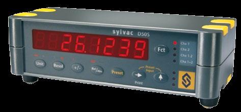 Digital display description S_View D50S Digital display with 2 probe inputs Data output RS232C Power