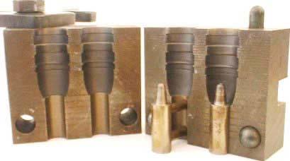 HP mould!). These bullets were cast to a BHN of about 11 using a mix of range scrap and linotype, and they weighed 297 grains.