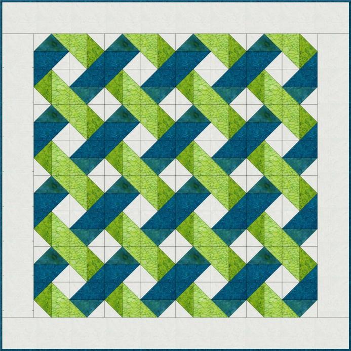 intersections. 3. Use the white 4½" strips to add borders to quilt.