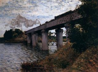 Railway Bridge at Argenteuil 1874, Oil on