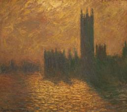 Houses of Parliament, London, c. 1904, Oil on canvas, 81 x 92 cm (?), Palace of Fine-Arts, Lille, France Fog Effect, 1904, Oil on canvas, 82,6 x 92,7 cm, Museum of Fine Arts, St.