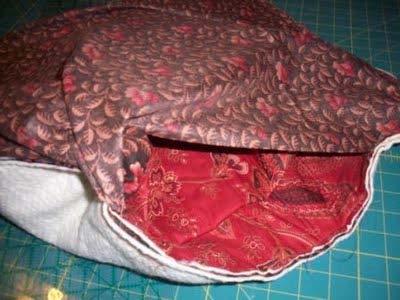 Sew along the edges using a generous 1/4" seam allowance and leaving a section about