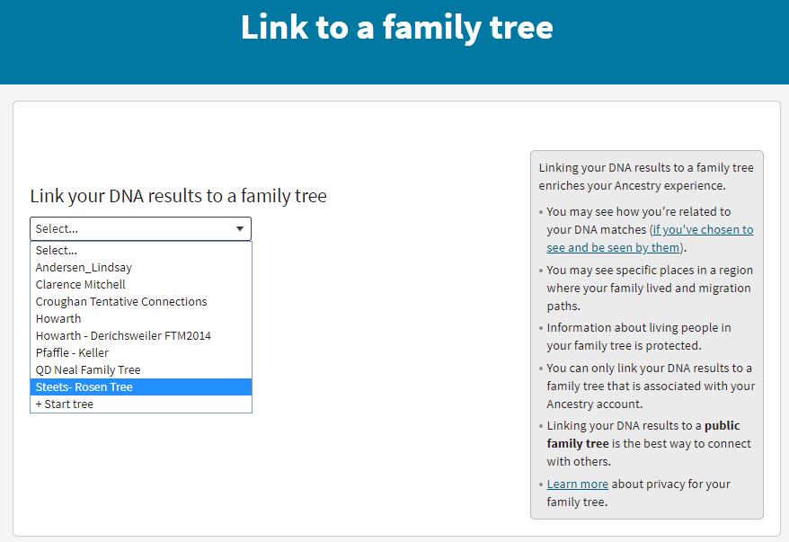 Allows you to see how you re related to your DNA matches - necessary for ThruLines Information about living people in your family tree is protected.