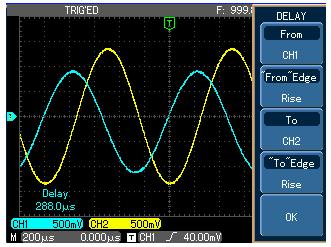 2. Observing the delay caused by a sine wave signal passes through the circuit and observing waveform changes.