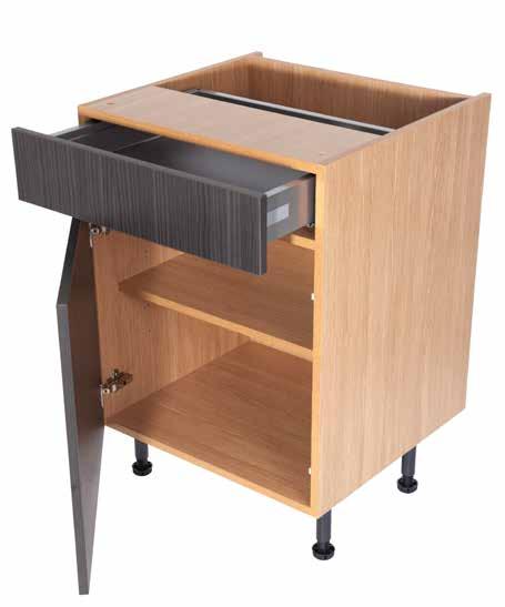 18mm solid backs for durability and strength Hettich Atira Soft Close 30kg drawers OUR CABINETS We use only the best materials and components to build our cabinets.