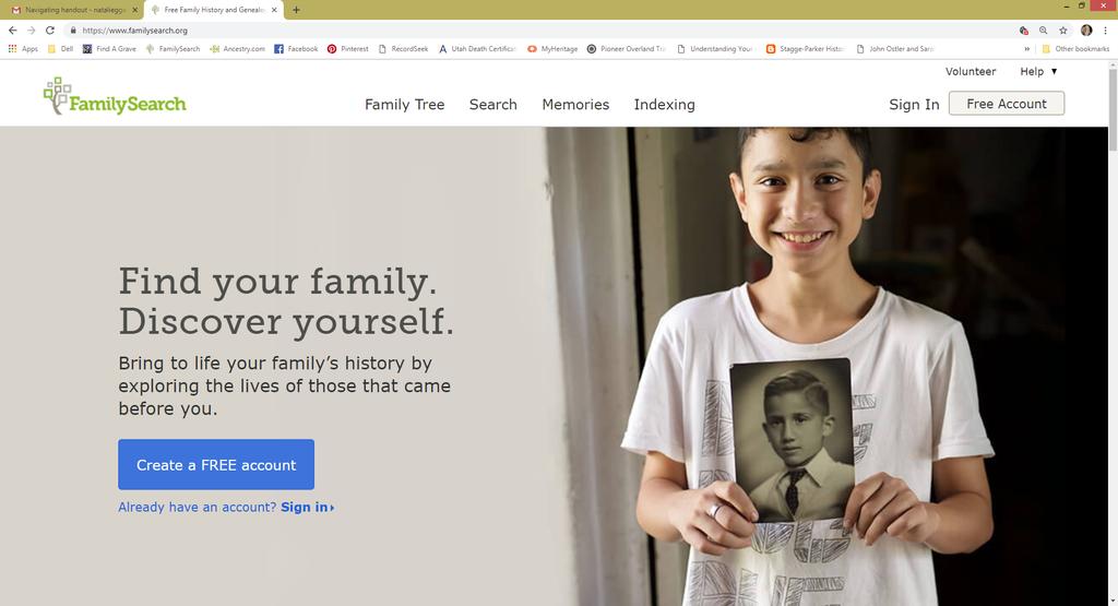 You must be a registered user to access the FamilySearch Family Tree, and to access some of the search features when searching for records.