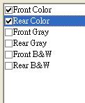 If you wish to scan both the front side and the rear side of your color document, you can check