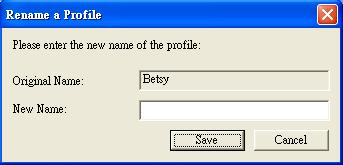 To rename a profile, 1. From the Image tab dialog box, click Profiles to prompt the Edit Your Profile dialog box. 2.