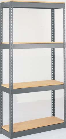 RIVET-RAK STEEL SHELVING Tri-Boro delivers both ease of assembly and unobstructed access with RIVET-RAK.