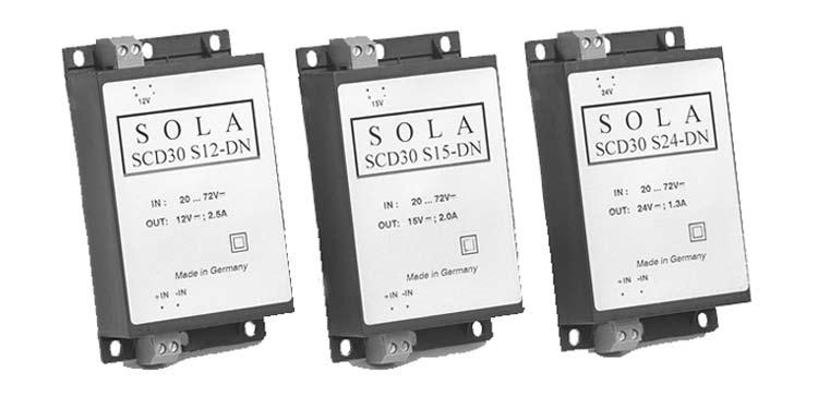 4 Power Supplies SCD Series, Encapsulated, Industrial DC to DC Converter These compact, rugged DC to DC converters are power supplies designed to power industrial control instrumentation devices and