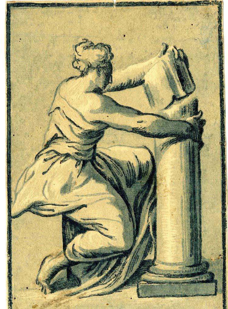 Title: Fortitude Artist: after Parmigianino Date: c. 1530 Technique/Medium: woodcut (chiaroscuro) Location: London, The British Museum Did you notice.