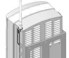 The antenna must be vertical and far from metal surfaces (including the inverter side).