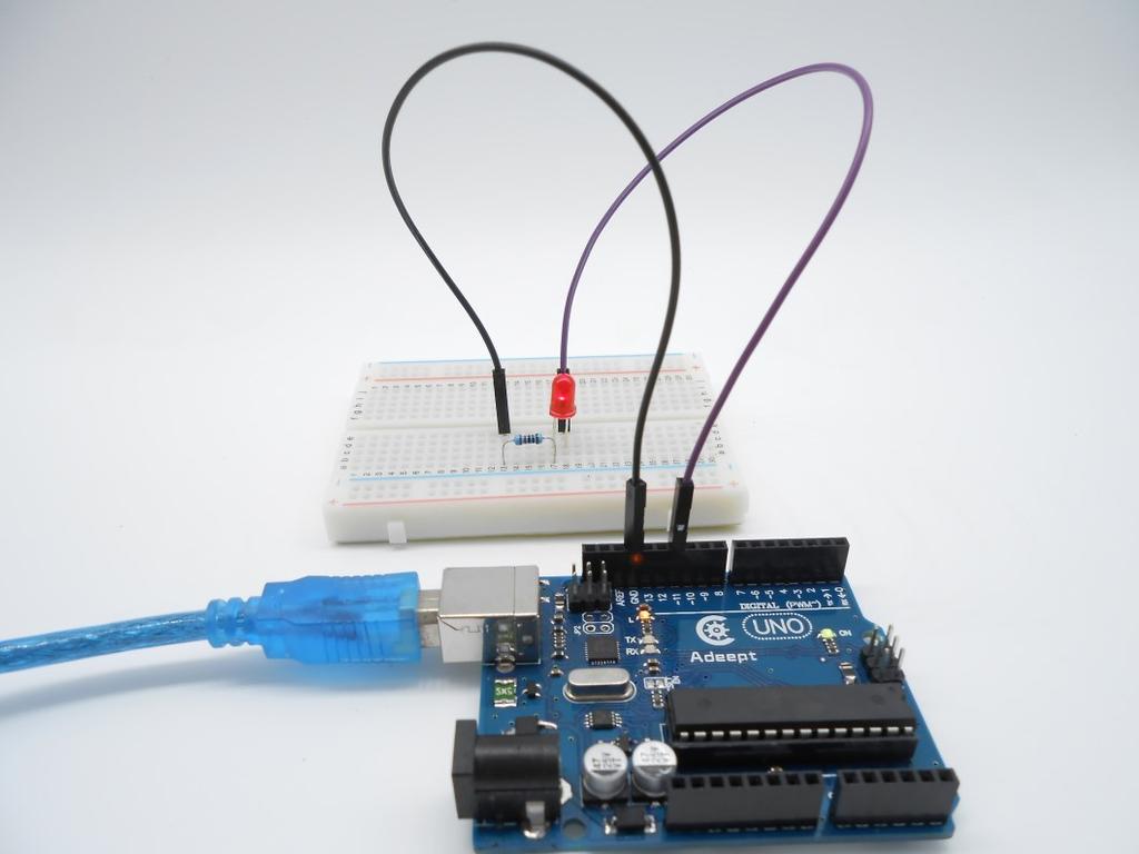 2. Program 3. Compile the program and upload to Arduino UNO board.