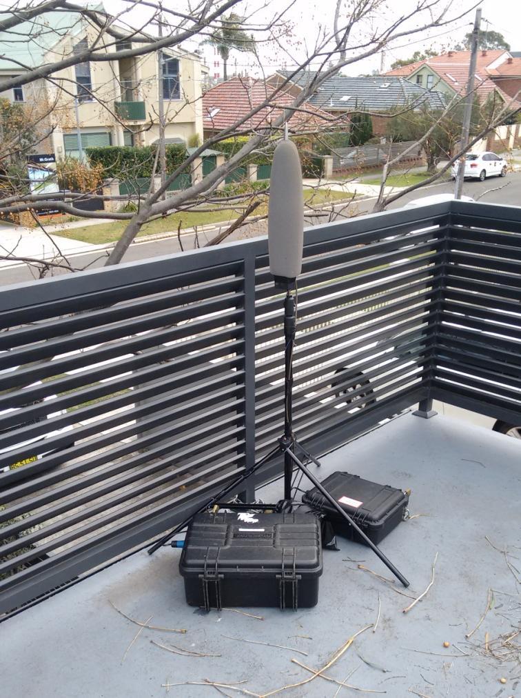 APPENDIX B UNATTENDED MONITORING DATA B1 59 Jennings Street, Matraville A noise logger was setup on the Level 1 deck of the residential receiver located at 59 Jennings Street, Matraville.