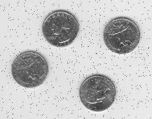 4: Original image MSE for coin image corrupted by salt and pepper noise with various noise ratios ranging from 25% to 75%.