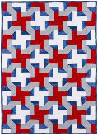 GO! Qube 9" Cutting Edge Throw Quilt Finished Size 45" x 63" For use with GO! Qube Mix & Match 9" Block (55777) and GO!