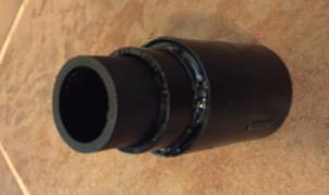 Then insert the 50mm diameter 300mm focal length lens into the tube followed by the other C-Ring on top. Make sure the C-Ring is inside the tube but sticking up a small amount.