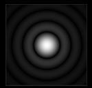 The Airy disk from a single 3D point Ã Ã camera front focal plane image plane