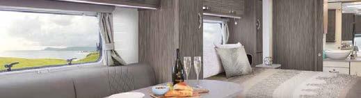 NEW IN 2019 Optimum motorhome with New York tile spashback Adding to the interior of your second home, our 2019 range offers a new splashback option: subway tiles.