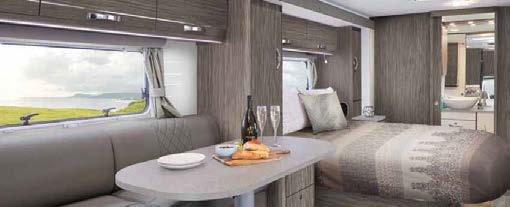 OPTIMUM MOTORHOME Artist s impression shown with Greystone leather, Elvis P curtains, Ontario floor and Rigoletto joinery with