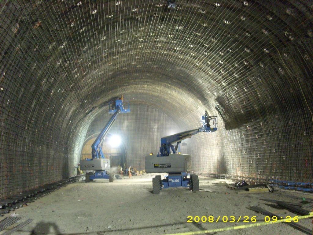 Far Hall rebar lattice Tunnel
