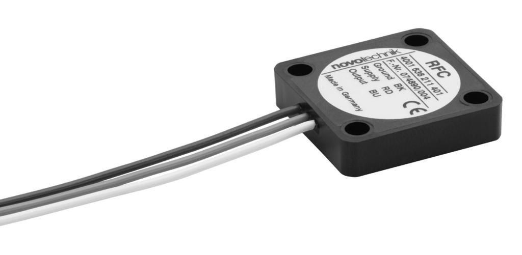 Angle Sensor touchless technology transmissive Series RFC4000 Model 600 The sensor utilizes the orientation of a magnetic field for the determination of the measurement angle.