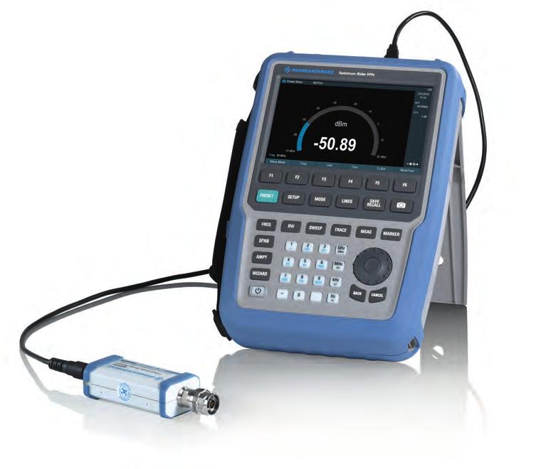 Future-ready Multipurpose use in various industries, R&D and education Software-upgradeable frequency ranges The R&S Spectrum Rider FPH is the first handheld analyzer with software-upgradeable
