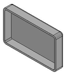 Activity: Creating parts from assembly sketches Apply a thickness to the part Apply a thickness to the part using the thin wall command. Click the Thin Wall command. Type 3 for the common thickness.