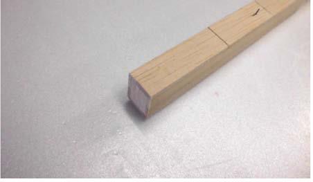 To build the latch, cut a slot for the latch into the balsa as shown on the above right.