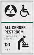 SECTION 2 Interior Sign Family Identification WOMEN CENTRAL STAIR Central Stair RESTROOM Restroom MEN Men IM128 Authorized Personnel Only MU285 MU285 FH100 F H 10 0 G1 Flag-Mounted ID 1'-0 1/4"w x