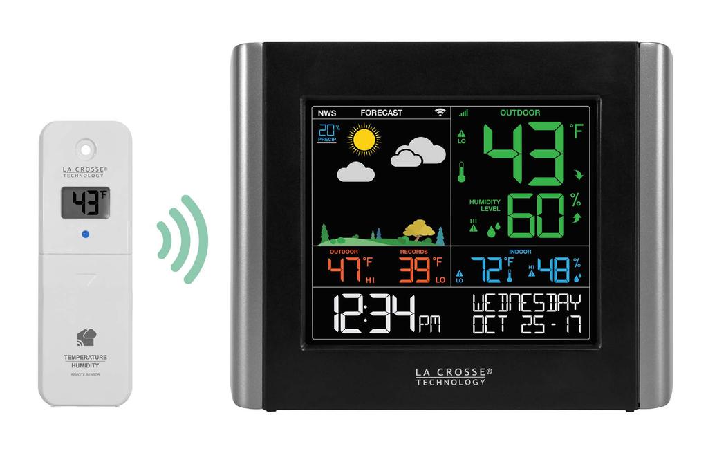 Remote Monitoring Color Weather Station Welcome! Congratulations on your new Professional Weather Station and welcome to the La Crosse Technology family!