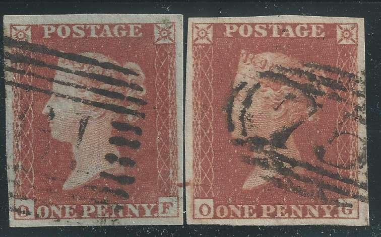 1841 1d Red Plate 158 OF/OG