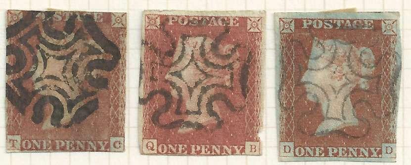 1841 1d Red Examples