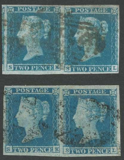 1841 2d Blue Matched pairs of