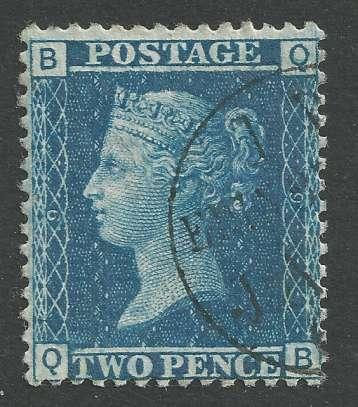 1858 2d Blue These 2d stamps were the companions to the similar 1d stamps.