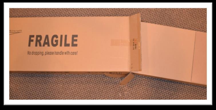 Unboxing Your airplane is packaged in a
