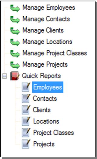 run from the tracking changes section. (See section 2.2 in the manual) To view a specific quick report within the project section: Select Projects in the top NCompas Media toolbar.