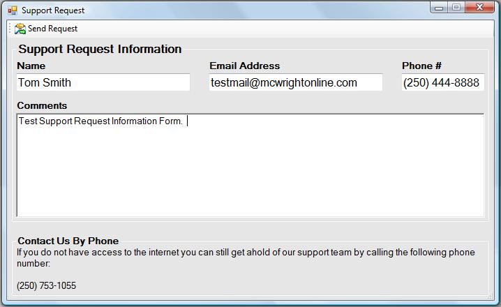 Hint Name and email address do not need to be entered again since email settings has been configured already.