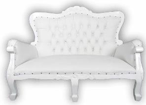 00 Couch White Victorian 3- Seater