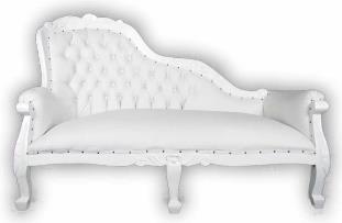 00 Couch White Victorian 2- Seater