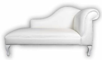 00 White Chaise Lounge Without Back