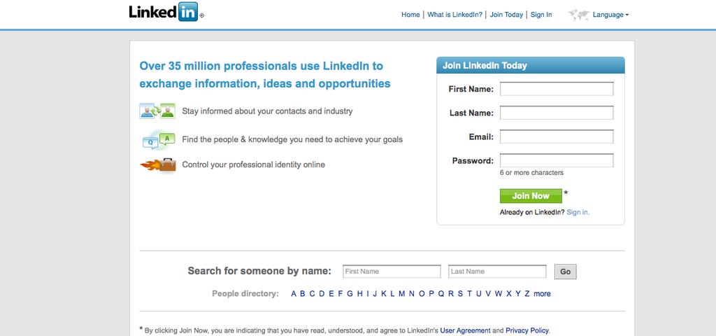 How to Join To set up your LinkedIn account simply go to www.linkedin.com.