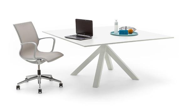 The eye-catching legs are sturdy and rugged-looking and contrast well with the slender look of the tabletop.