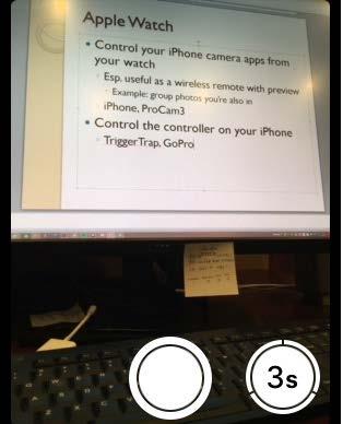 Apple Watch Apple Watch screen shot Control your iphone camera apps from your watch Esp.
