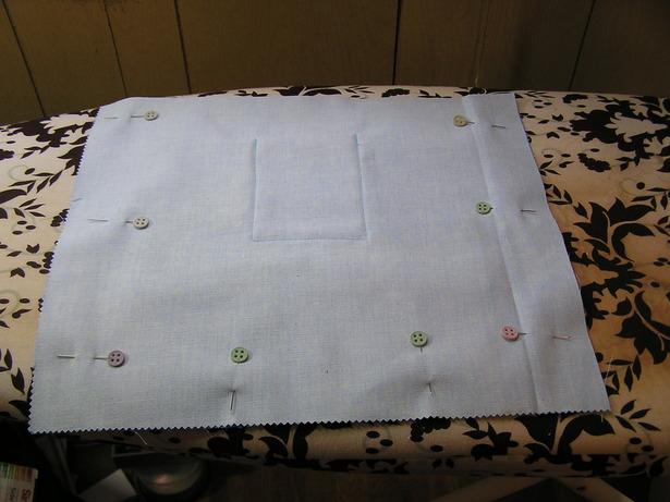Place the lining fabric right sides together and sew together