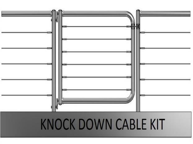 Ready Made Gate Kit Ready Made Cable Posts 04TUBE90TR-PF Ø50,8 1m Mild Steel Galv Swing Gate