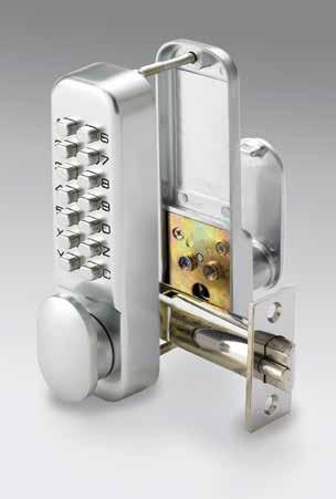 Reversible latch 20mm throw deadbolt Supplied with 2 keys Rebate kits available Supplied with deadlocking tubular latch, 60mm backset Single user code Non handed suitable for left or right hand