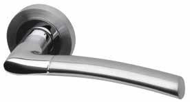 LEVER FURNITURE LEVER FURNITURE Lever Handles 54 696 Series Cast zinc alloy lever furniture with a variety of chrome finishes Lever handles prefixed to sprung roses Concealed fix roses with matching